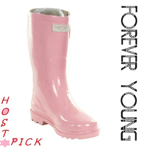 Forever Young Shoes - Women's Rainboots, MidCalf Rain Boots, #1602, Pink